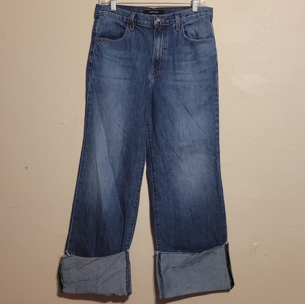 J Brand Joan High-Rise Wide Leg Crop Jeans